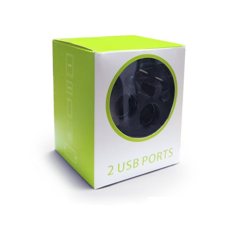 Cup Car Charger Dual USB Corded Cigarette Lighter Mobile Phone Charger(Black) by buy2fix