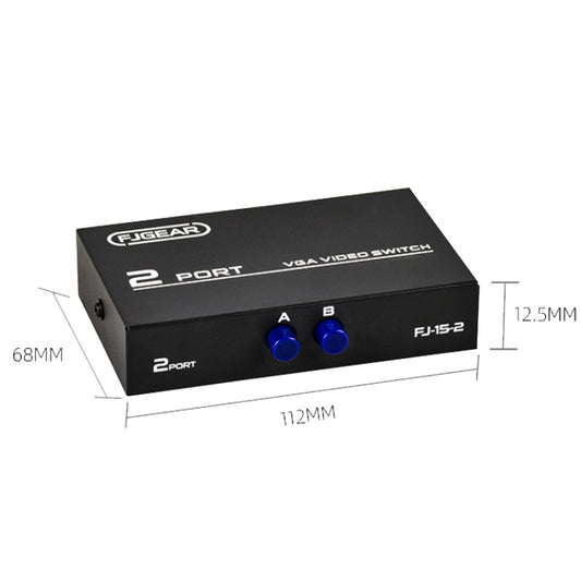 FJGEAR FJ-15-2 Computer VGA Switcher 2 In 1 Out Bidirectional Switching Sharer by FJGEAR