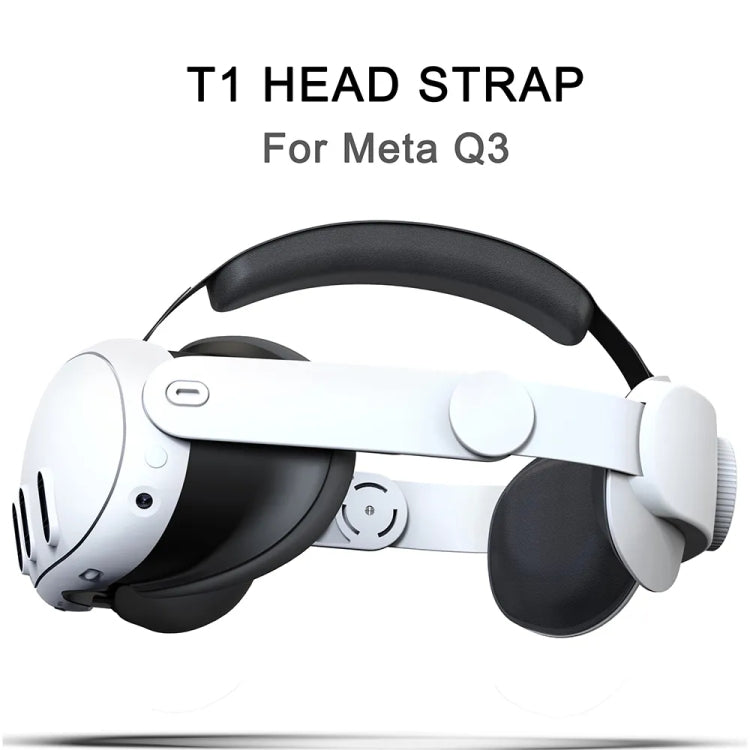 For Meta Quest 3 VR Adjustable Elite Headset Head Strap(White) - VR Accessories by buy2fix | Online Shopping UK | buy2fix