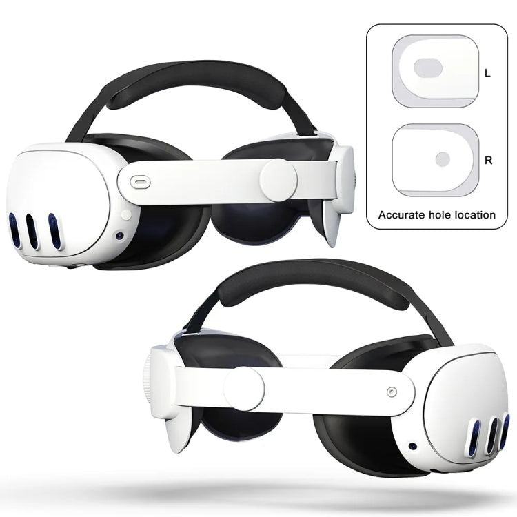 For Meta Quest 3 VR Adjustable Elite Headset Head Strap(White) - VR Accessories by buy2fix | Online Shopping UK | buy2fix