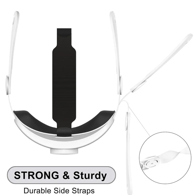 For Meta Quest 3 VR Adjustable Elite Headset Head Strap(White) - VR Accessories by buy2fix | Online Shopping UK | buy2fix
