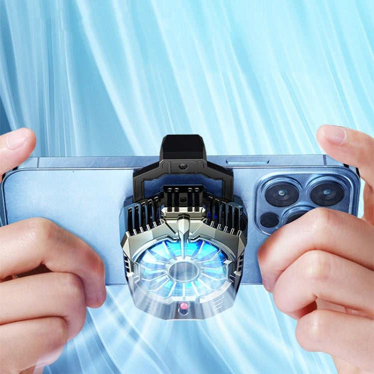 X20 Semiconductor Mobile Phone Radiator LED Light Mini Phone Cooling Fan, Color: Frosted Black by buy2fix