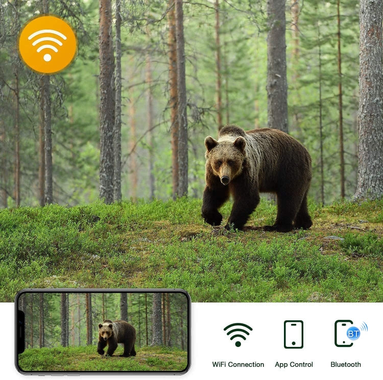 WiFi801Pro 4K Outdoor Tracking Hunting Camera APP Remote Phone Control To View Photos / Video At Any Time - Hunting Cameras by buy2fix | Online Shopping UK | buy2fix