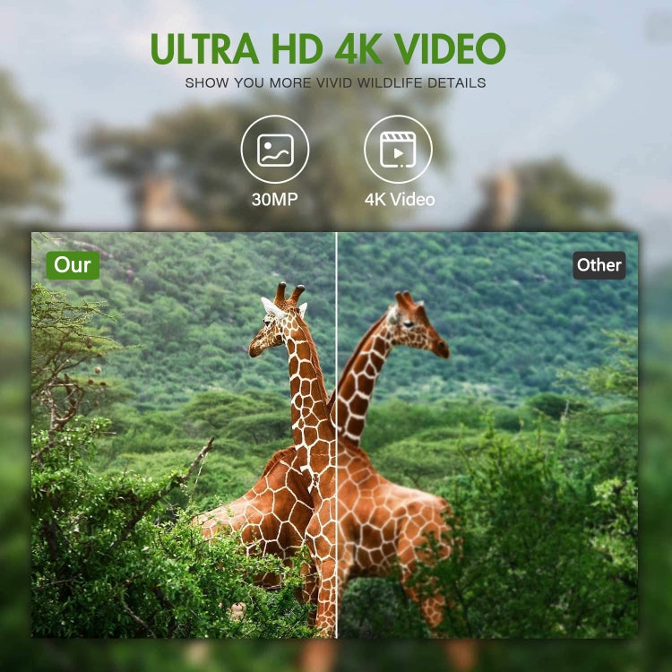 WiFi801Pro 4K Outdoor Tracking Hunting Camera APP Remote Phone Control To View Photos / Video At Any Time - Hunting Cameras by buy2fix | Online Shopping UK | buy2fix