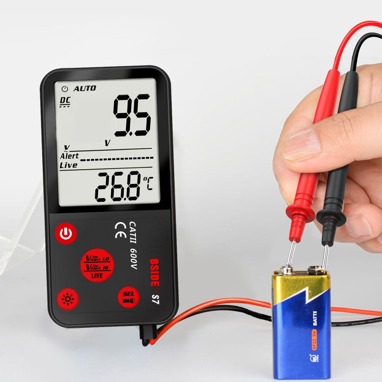 BSIDE ADMS7 Smart Thin Digital Multimeter Counts DC AC Voltmeter, Model: Standard Charging Model by BSIDE