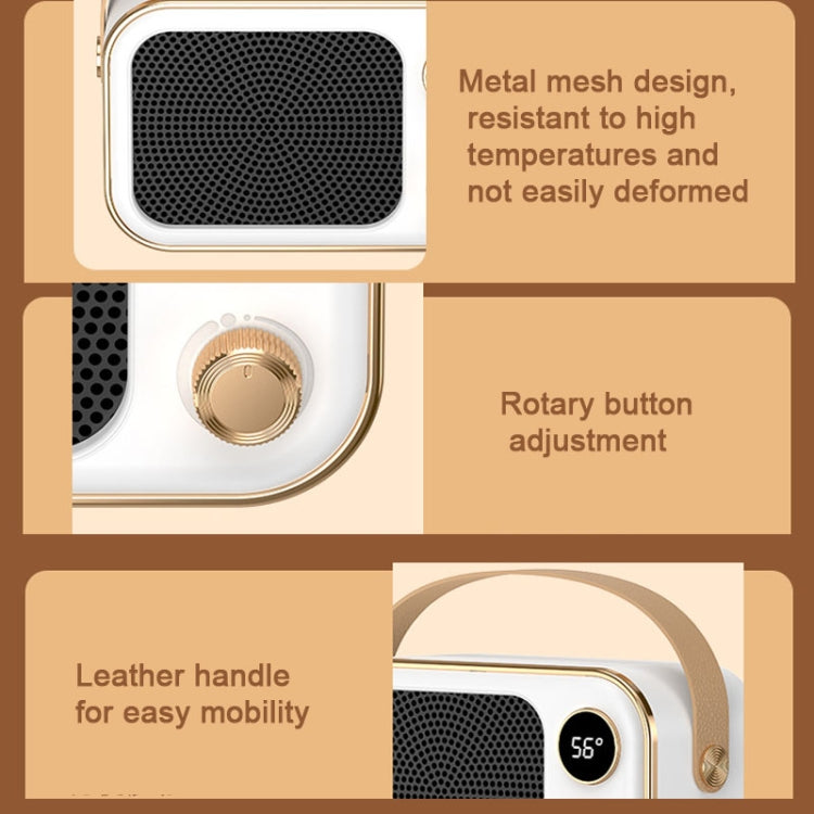 1200W Electric Heater Winter Hand Warmer with Screen Display,EU Plug(White) by buy2fix