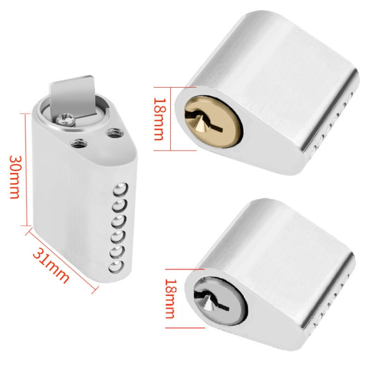 Fire Door Lock Cylinder Door Latch Fittings With Key, Model: Copper Core Interlocking+1 Key - Lock Cylinders by buy2fix | Online Shopping UK | buy2fix
