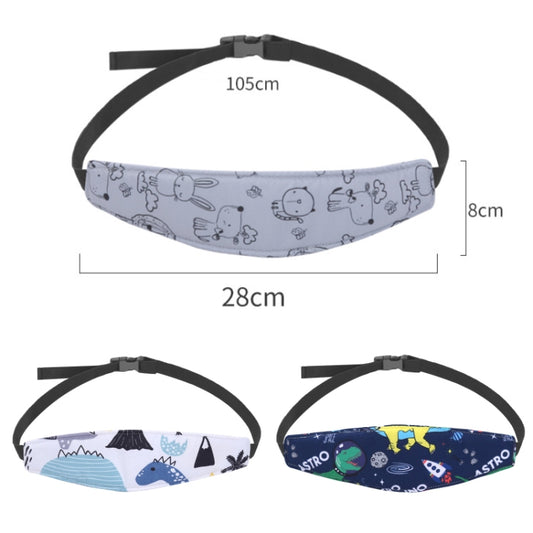 Baby Head Restraint Belt Child Car Safety Seat Head Support Auxiliary Belt(Star Dinosaur) by buy2fix