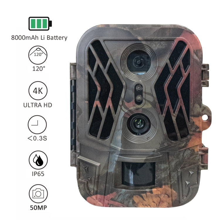 HC-950A 50MP+4K Dual Lens Outdoor Rainfall Fog Infrared Trace Hunting Camera - Hunting Cameras by buy2fix | Online Shopping UK | buy2fix