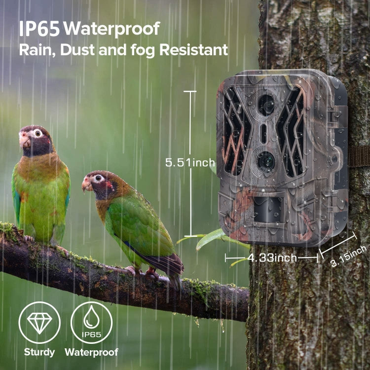 HC-950A 50MP+4K Dual Lens Outdoor Rainfall Fog Infrared Trace Hunting Camera - Hunting Cameras by buy2fix | Online Shopping UK | buy2fix