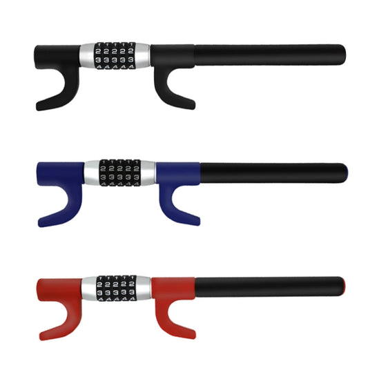 Car Anti-Theft Steering Wheel Retractable Adjustable Code Lock(Red) by buy2fix