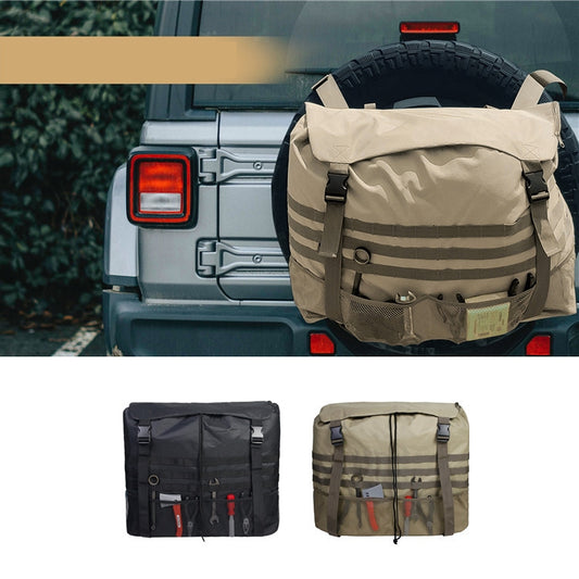 Outdoor Camping Off-road Vehicle Spare Tire Tool Miscellaneous Storage Bag, Color: Khaki by buy2fix