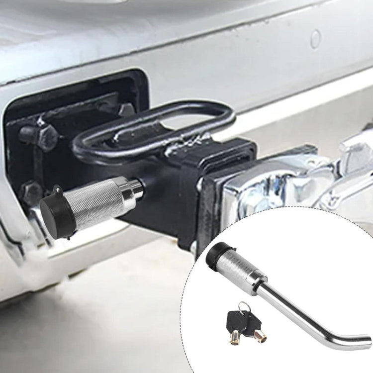 Car Latch Lock Trailer Tow Hook Anti-theft Padlock(Direct Pipe Silver) by buy2fix