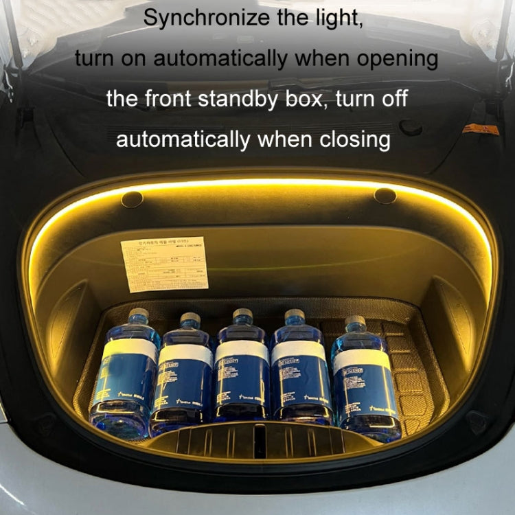 For Tesla Front Trunk LED Ambient Light Strip, Size: For 18-20 Model 3(Warm White) by buy2fix