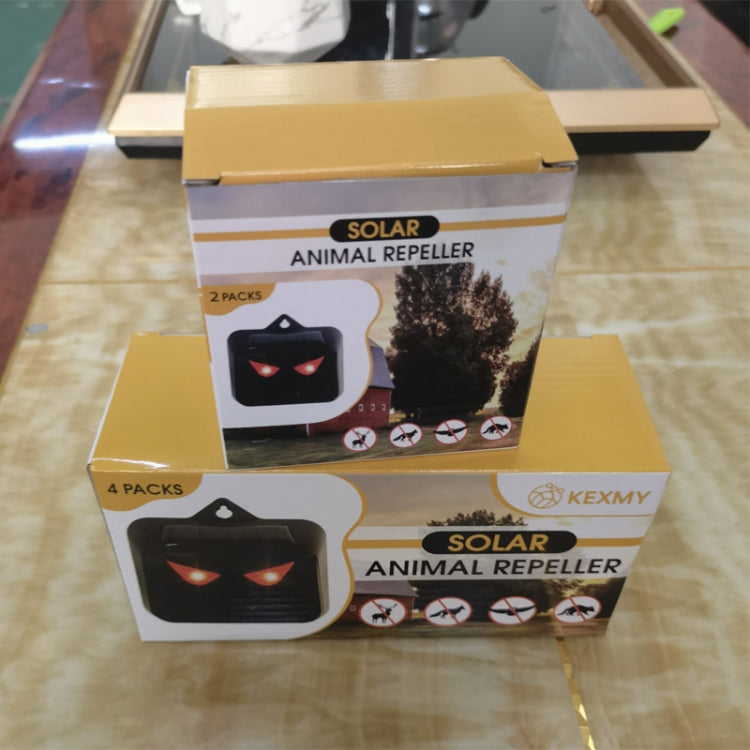 4pcs /Box Solar Animal Repeller Waterproof Animal Deterrent with Red LED Light by buy2fix