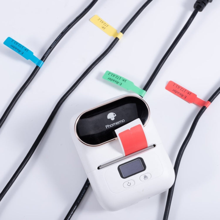 For Phomemo M110 / M200 100pcs /Roll 25x38mm Cable Self-Adhesive Thermal Labels(Yellow) by Phomemo