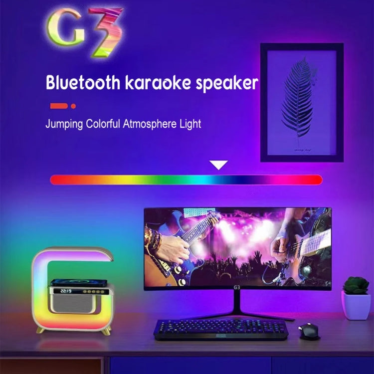 G3 5 In 1 Wireless Charger Bluetooth Speaker Clock With RGB LED Atmosphere Smart Light - Desktop Speaker by buy2fix | Online Shopping UK | buy2fix