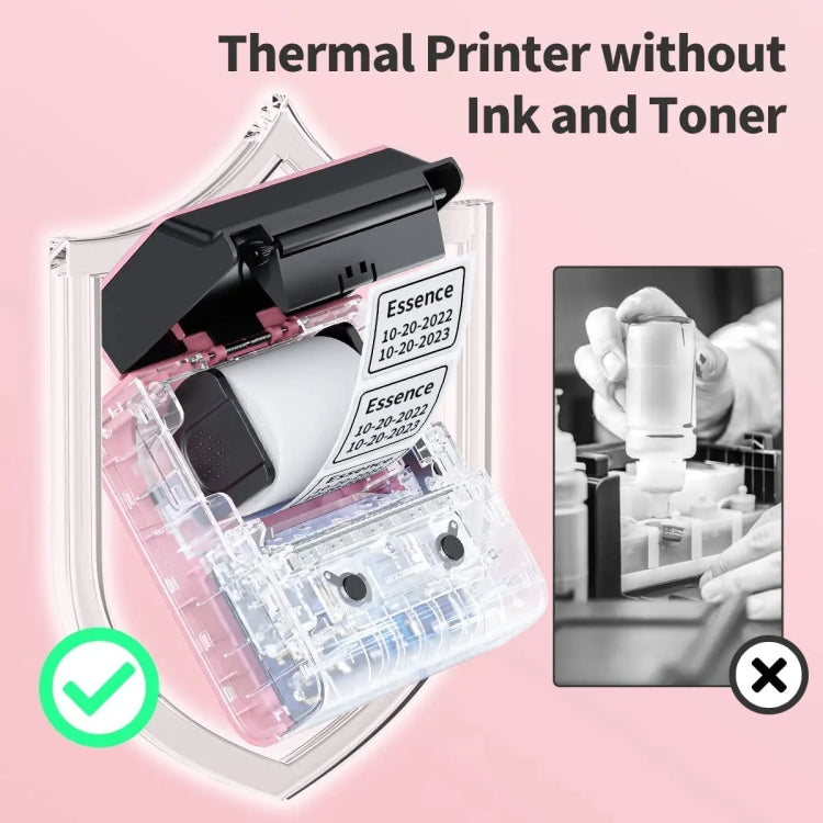 Phomemo M221 Thermal Wireless Label Printer Barcode Bluetooth Label Maker(Pink) - Receipt Printers by Phomemo | Online Shopping UK | buy2fix