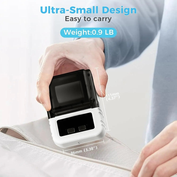 Phomemo M120 Label Maker Barcode Printer Bluetooth Thermal Label Machine(White) - Receipt Printers by Phomemo | Online Shopping UK | buy2fix