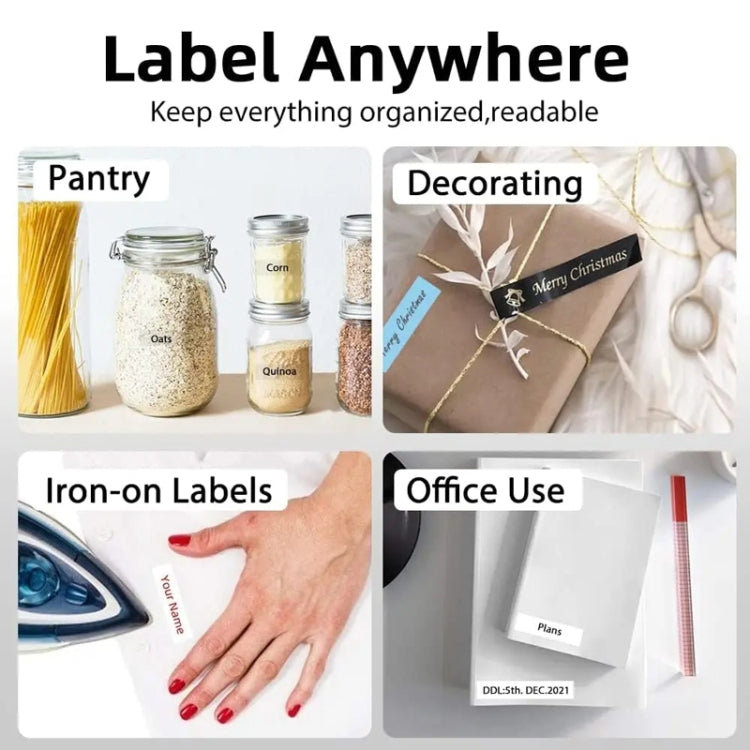 Phomemo P12Pro Li-Ion Battery Compact Bluetooth Convenient Self-Adhesive Thermal Label Printer(White) by Phomemo