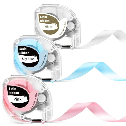 For Phomemo P12 / P12 Pro 12mm x 2m Thermal Transfer Label Ribbon(Gold Word On White) by buy2fix