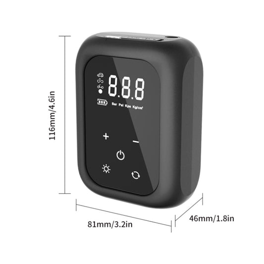 Multifunctional Portable Car Electric Wireless Tire Inflator Pump(Touch Screen Button) by buy2fix