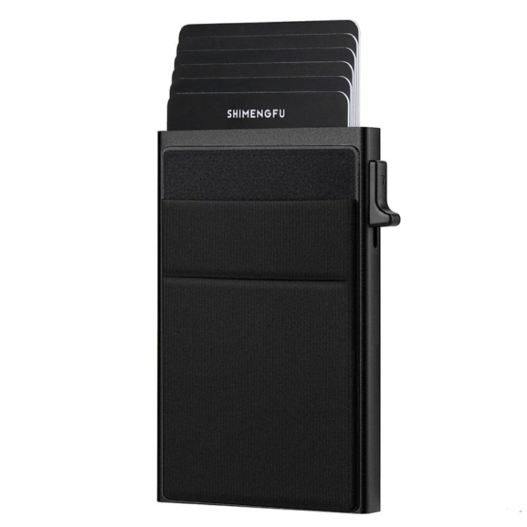 Slim Metal Wallet Pop Up Credit Card Holder RFID Blocking Men Business Card Clip(Black) - Antimagnetic RFID Package by buy2fix | Online Shopping UK | buy2fix