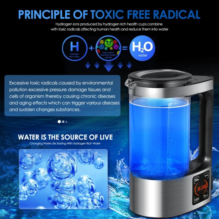 V8 2L Micro-electrolysis hydrogen-rich Water Machine Home Smart Cleaning Hydrogen-rich Kettle(US Plug) - Vacuum Thermoses & Cups by buy2fix | Online Shopping UK | buy2fix