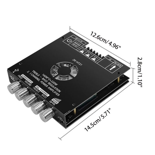 ZK-HT21 Bluetooth Digital Amplifier Module 2.1 Channel TDA7498E by buy2fix
