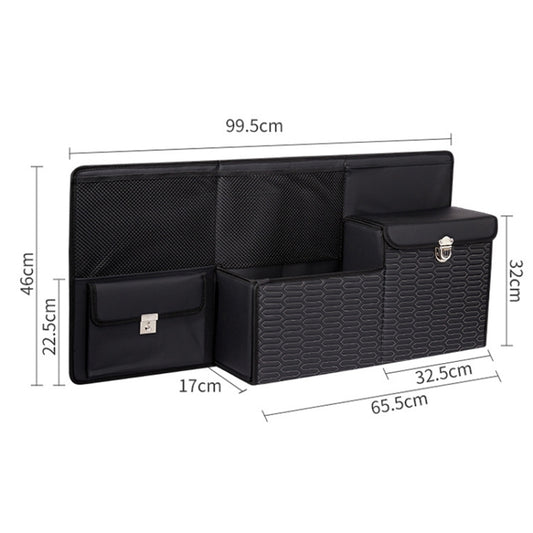 Car Multi-function Leather Trunk Foldable Storage Box(Black) by buy2fix