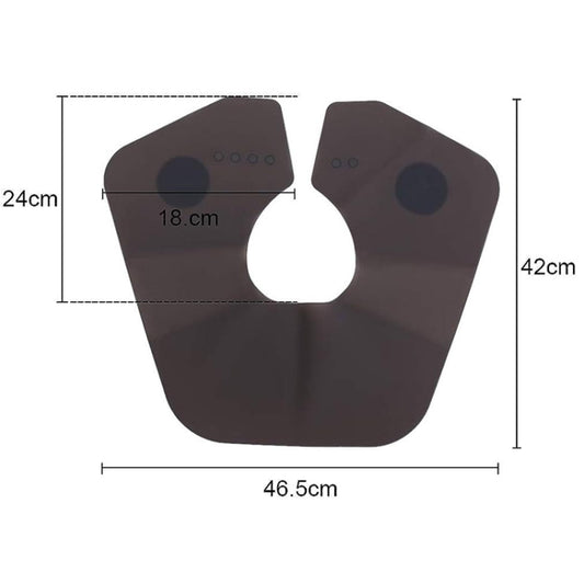 Hair Cutting Adjustable Shawl Capes Silicone Hairdressing Pad Neck Wrap Guard for Salon, Spec: Large Gray by buy2fix