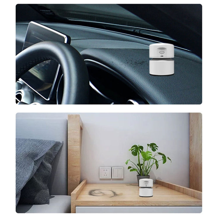 Desktop Mini Vacuum Cleaner USB Rechargeable Office Home Portable Paper Cleaner(Black) by buy2fix