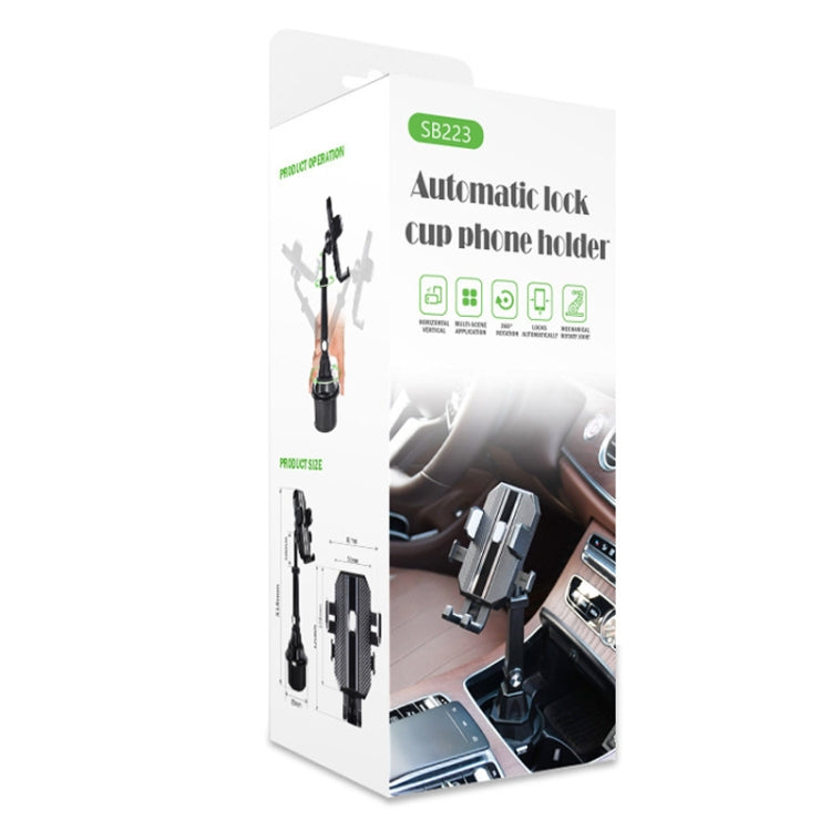 Car Center Console Water Cup Holder Adjustable Mobile Phone Holder(Black) by buy2fix