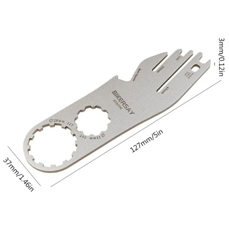 BIKERSAY BT039M 7 In 1 Bicycle Disc Brake Piece Correction Multifunction Wrench Repair Tools - Maintenance tools by BIKERSAY | Online Shopping UK | buy2fix