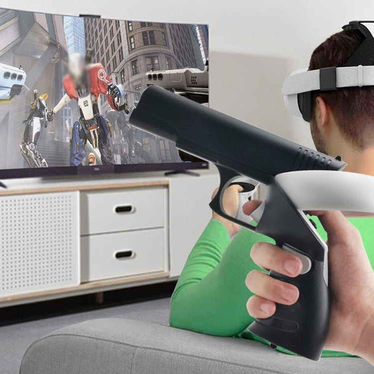 For Meta Quest 2 VR iplay Controller Shooting Game Grip(Black) - VR Accessories by buy2fix | Online Shopping UK | buy2fix