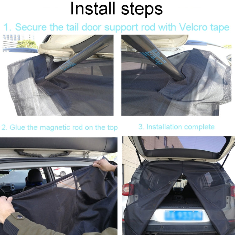 L 162 x 150cm Car Tailgate Anti-Mosquito And Insect Screens Trunk Magnetic Sunscreen Mosquito Net - Window Foils & Solar Protection by buy2fix | Online Shopping UK | buy2fix