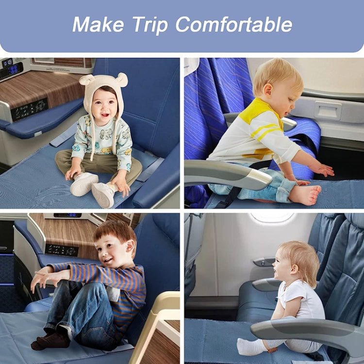 79 x 44cm Kids Airplane Seat Extender Portable Travel Seat Cushion(Black) - Seat Accessories by buy2fix | Online Shopping UK | buy2fix