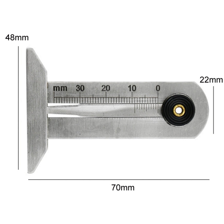 0-30mm Stainless Steel Tire Tread Vernier Depth Gauge - Electronic Test by buy2fix | Online Shopping UK | buy2fix