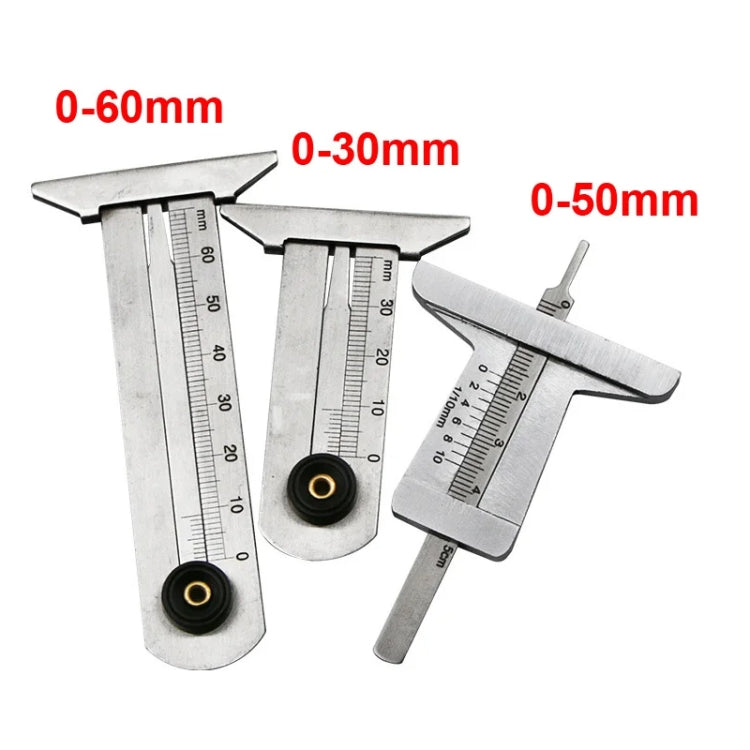 0-50mm Stainless Steel Tire Tread Vernier Depth Gauge - Electronic Test by buy2fix | Online Shopping UK | buy2fix
