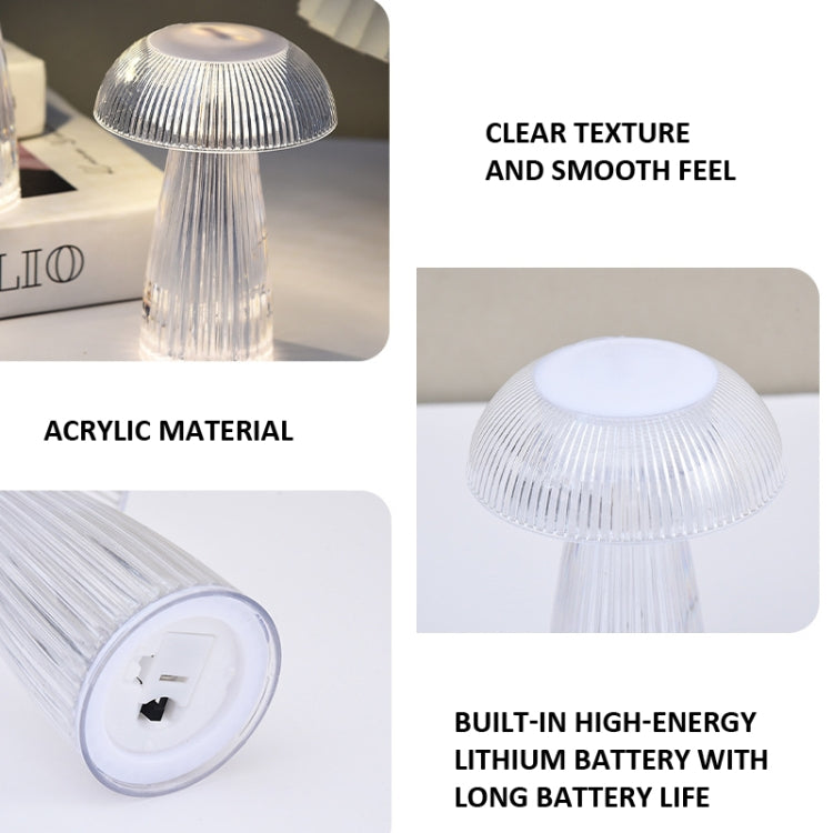 Mushroom Ambient Light Electronic Jellyfish Table Lamp Bedside Night Light 9.4 x 13.7cm(Warm White) - Night Lights by buy2fix | Online Shopping UK | buy2fix