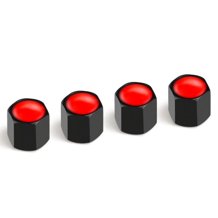 4pcs /Set Car Tire Labeling Valve Cover Motorcycle Auto Valve Core Caps(Red) - Tire Valve Caps by buy2fix | Online Shopping UK | buy2fix