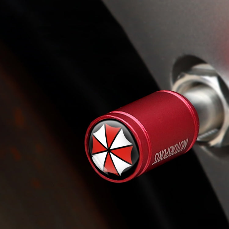 4pcs /Set Umbrella Metal Tire Valve Caps Automobile Universal Modified Valve Covers(Red) by buy2fix