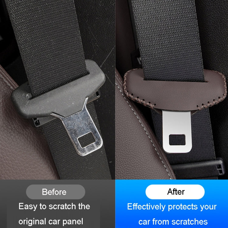 For BMW 1pair Seatbelt Insert Protector Bumper Belt Chuck Decoration(Black) by buy2fix