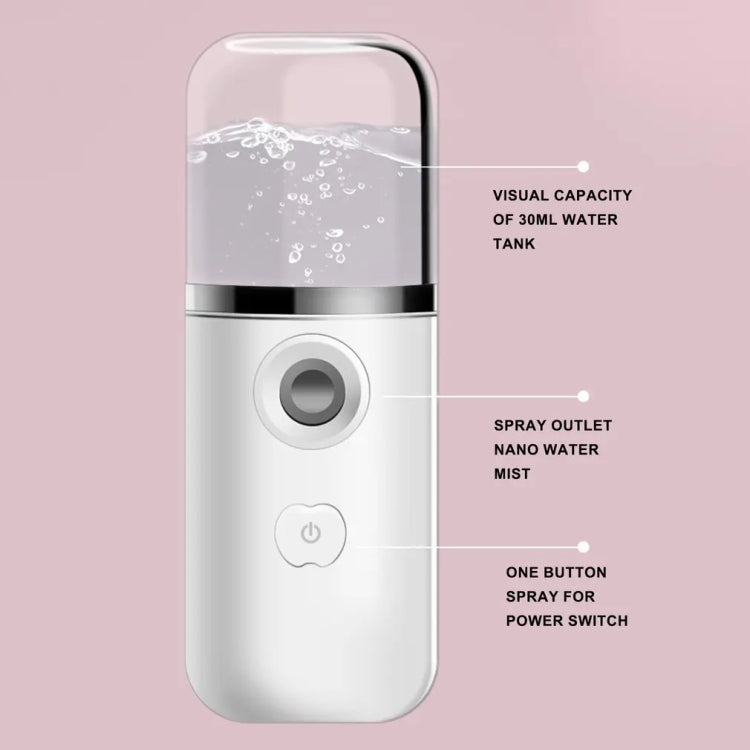 30ml Handheld Alcohol Disinfectant Instrument USB Interface Hydration Meter Humidifier, Color: Blue - Beauty Instrument by buy2fix | Online Shopping UK | buy2fix