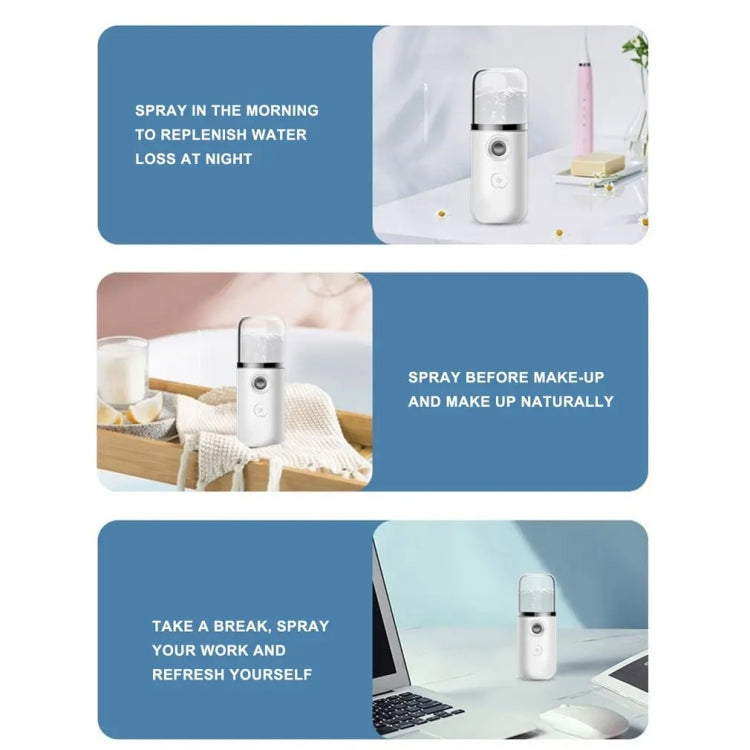 30ml Handheld Alcohol Disinfectant Instrument USB Interface Hydration Meter Humidifier, Color: Blue - Beauty Instrument by buy2fix | Online Shopping UK | buy2fix
