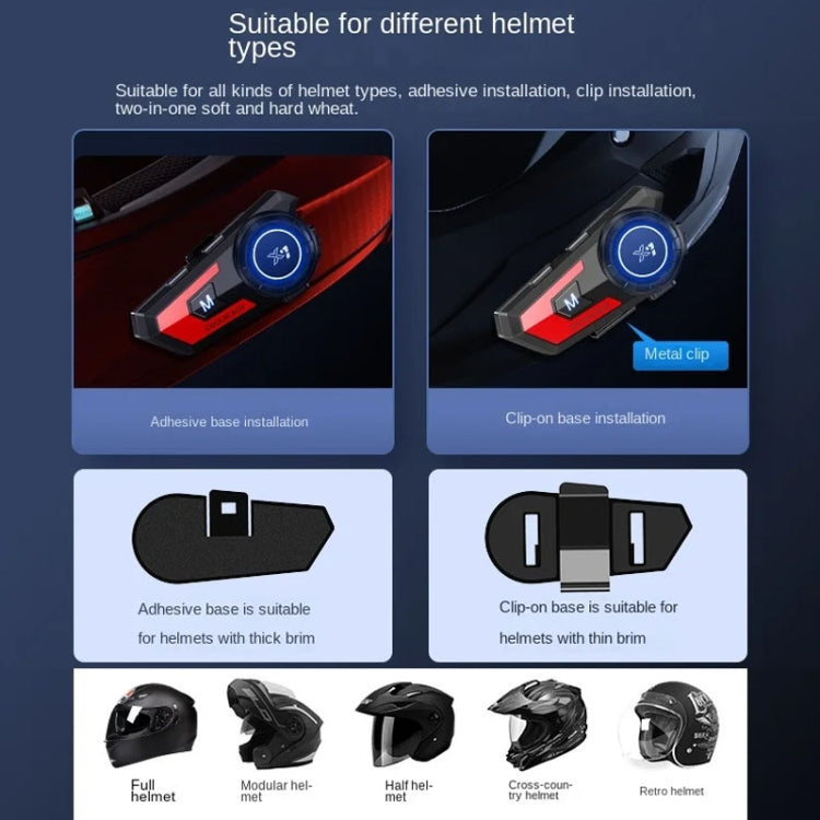 X7 Motorcycle Helmet Bluetooth Headset Riding Navigation Listening Song Soft Hard Wheat(Red) - Motorcycle Walkie Talkie by buy2fix | Online Shopping UK | buy2fix
