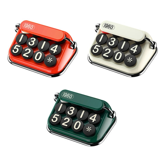 Bbdd Vintage Typewriter Temporary Parking License Plate Car Moving Phone Number Plaque(Beige) by bbdd