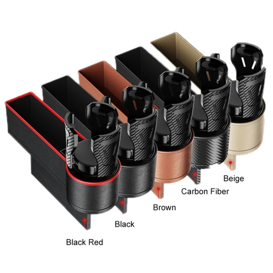Car Seat Gap Storage Box Car Water Cup Holder Ashtray, Color: Left Carbon Fiber by buy2fix