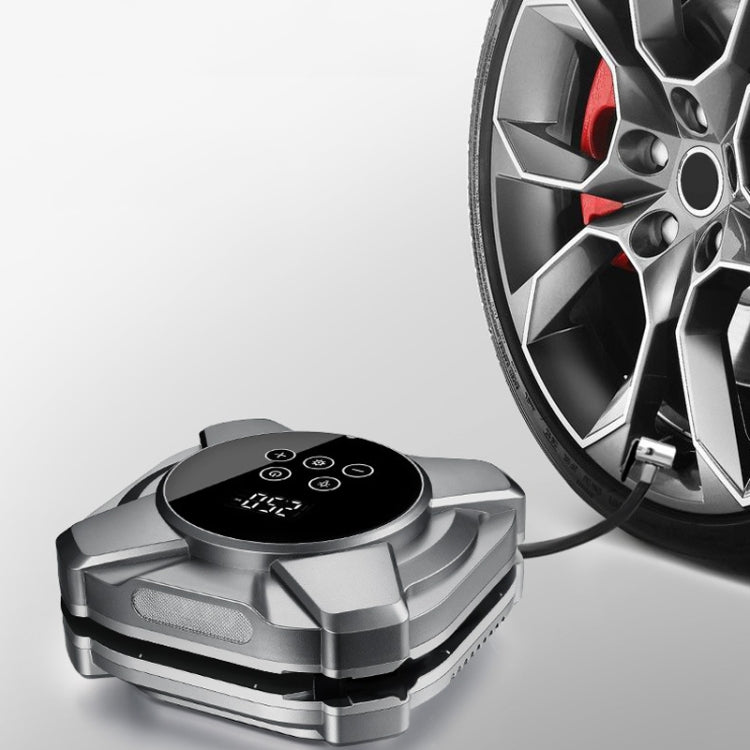 30 Cylinders Car Intelligent Digital Display Inflator Pump Portable Car Tire Pneumatic Engine(Silver) by buy2fix