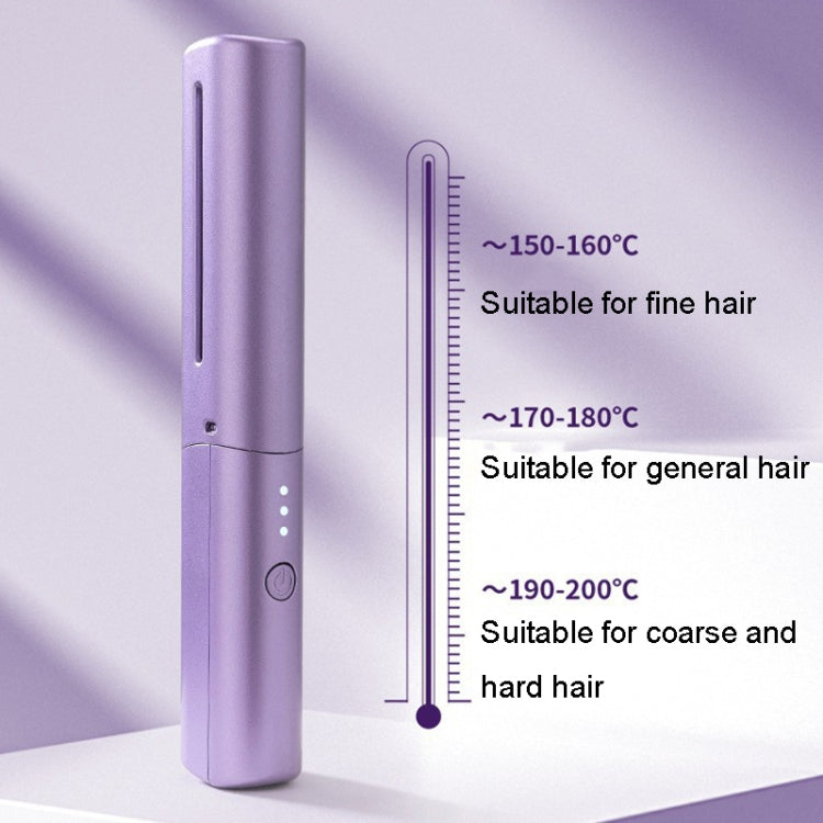 2 In 1 Portable USB Rechargeable Hair Curler Dual Usage Hair Straightening Comb(Green) - Hair Curler by buy2fix | Online Shopping UK | buy2fix